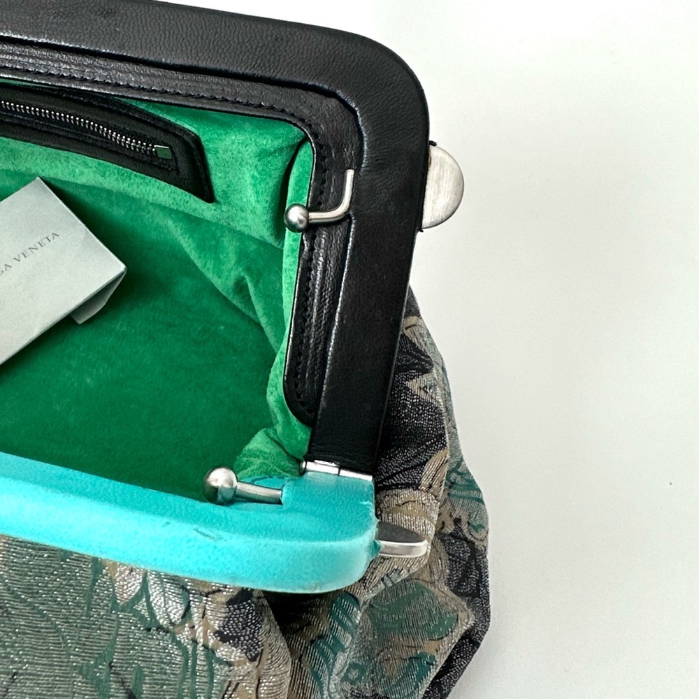 Bottega Veneta Black and Teal Butterfly Shoulder Bag - Picture 11 of 16